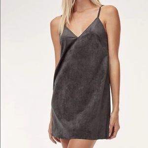 Aritzia Wilfred Free Suede Vivienne Dress